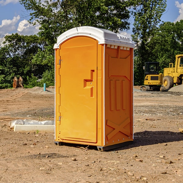 how can i report damages or issues with the portable restrooms during my rental period in Hubbard